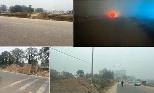 Road leading from Phase 7 to Gurudwara Amb Sahib is causing potholes to cause accidents.